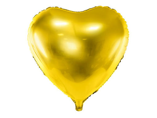 Picture of FOIL BALLOON HEART GOLD 18 INCH